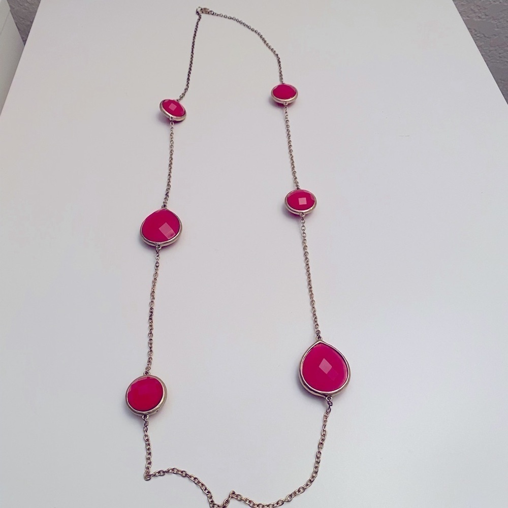 Pink statement necklace